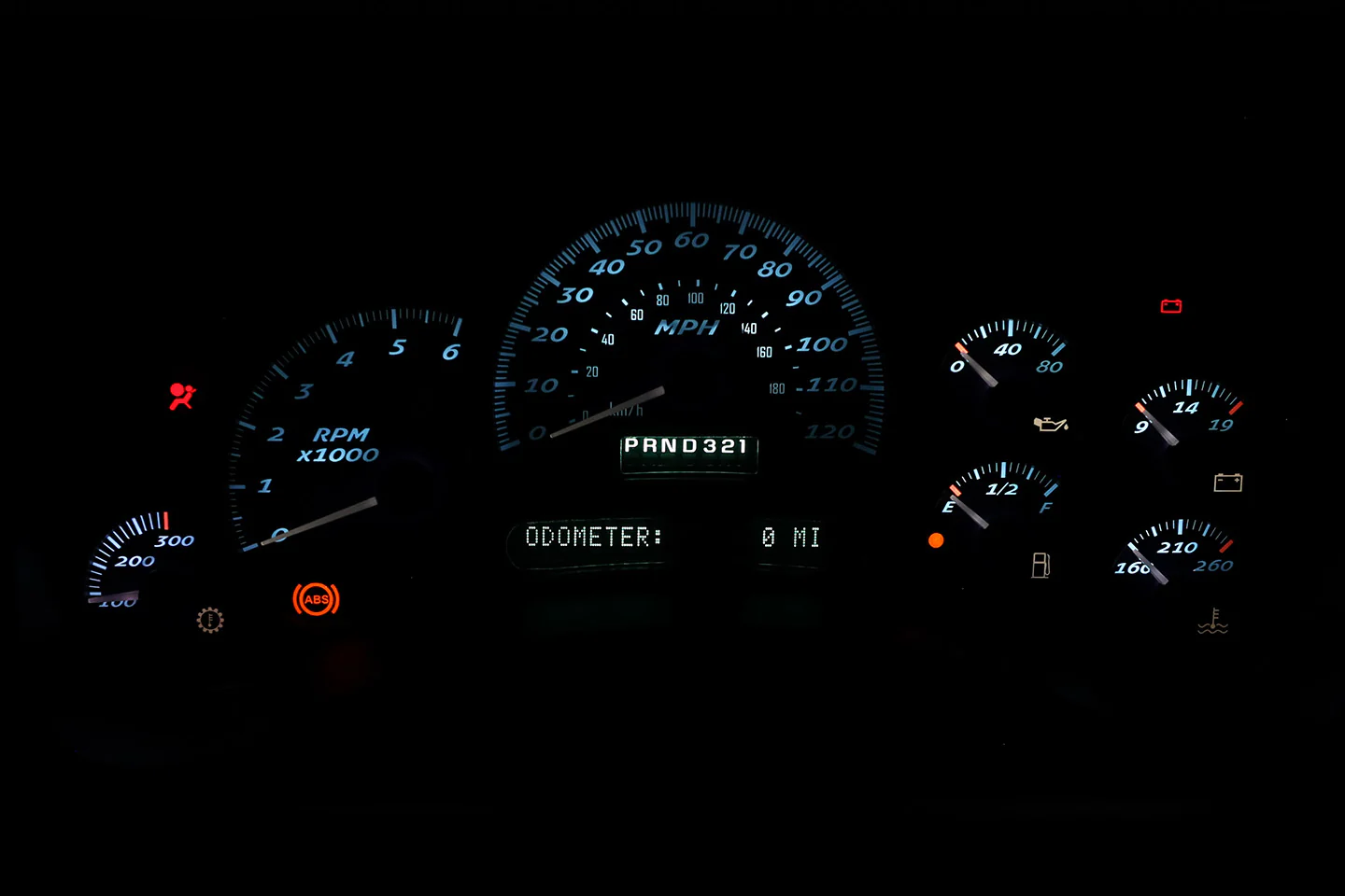 Apex Blue Custom Instrument Cluster Replacement - 2003-2006 GMC Sierra - Image 3